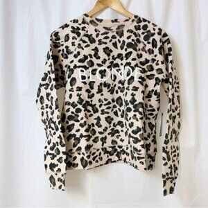 Brunette The Label BLONDE Leopard Crew Sweatshirt XS/S NWT